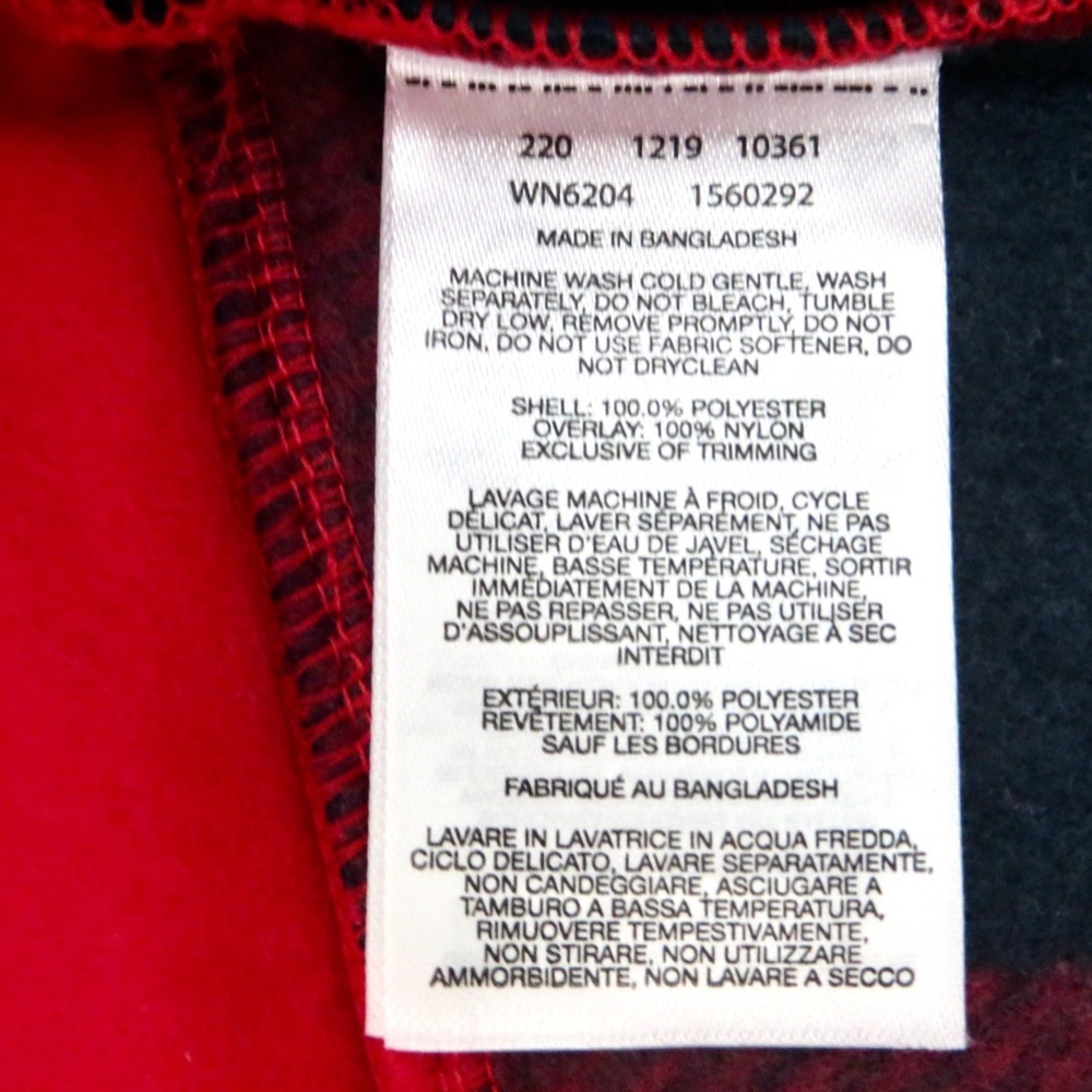 NEW! Baby COLUMBIA Steens Mountain Overlay Hooded Fleece Jacket Red Plaid 3-6 M - Picture 7 of 8